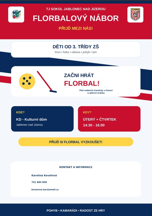 Začni hrát florbal!